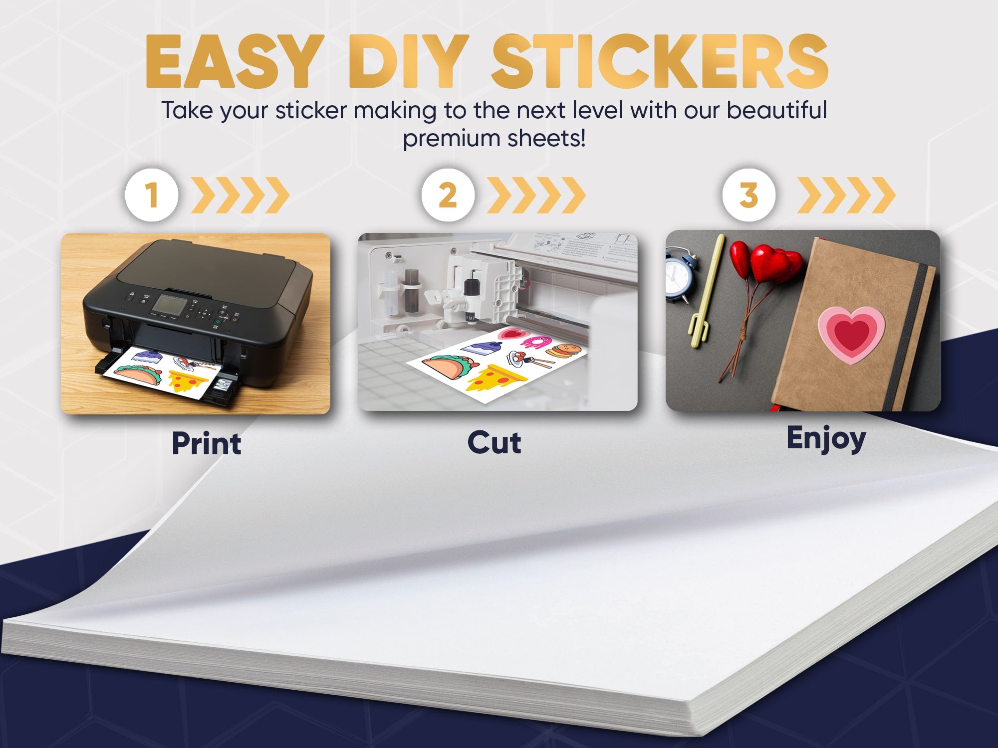 White Blank Sticker Paper
