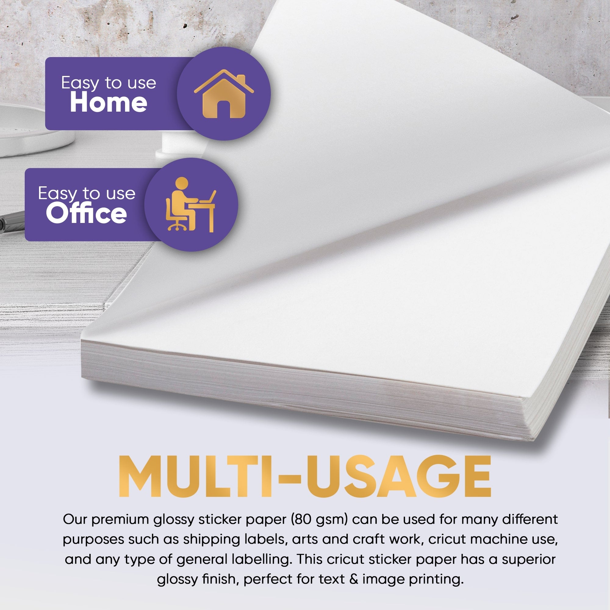 White Blank Sticker Paper