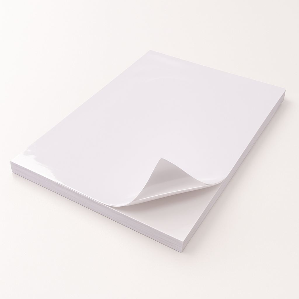 Printable Vinyl Sticker Paper - White Glossy - Inkjet & Laser - A4 - 100 Mic