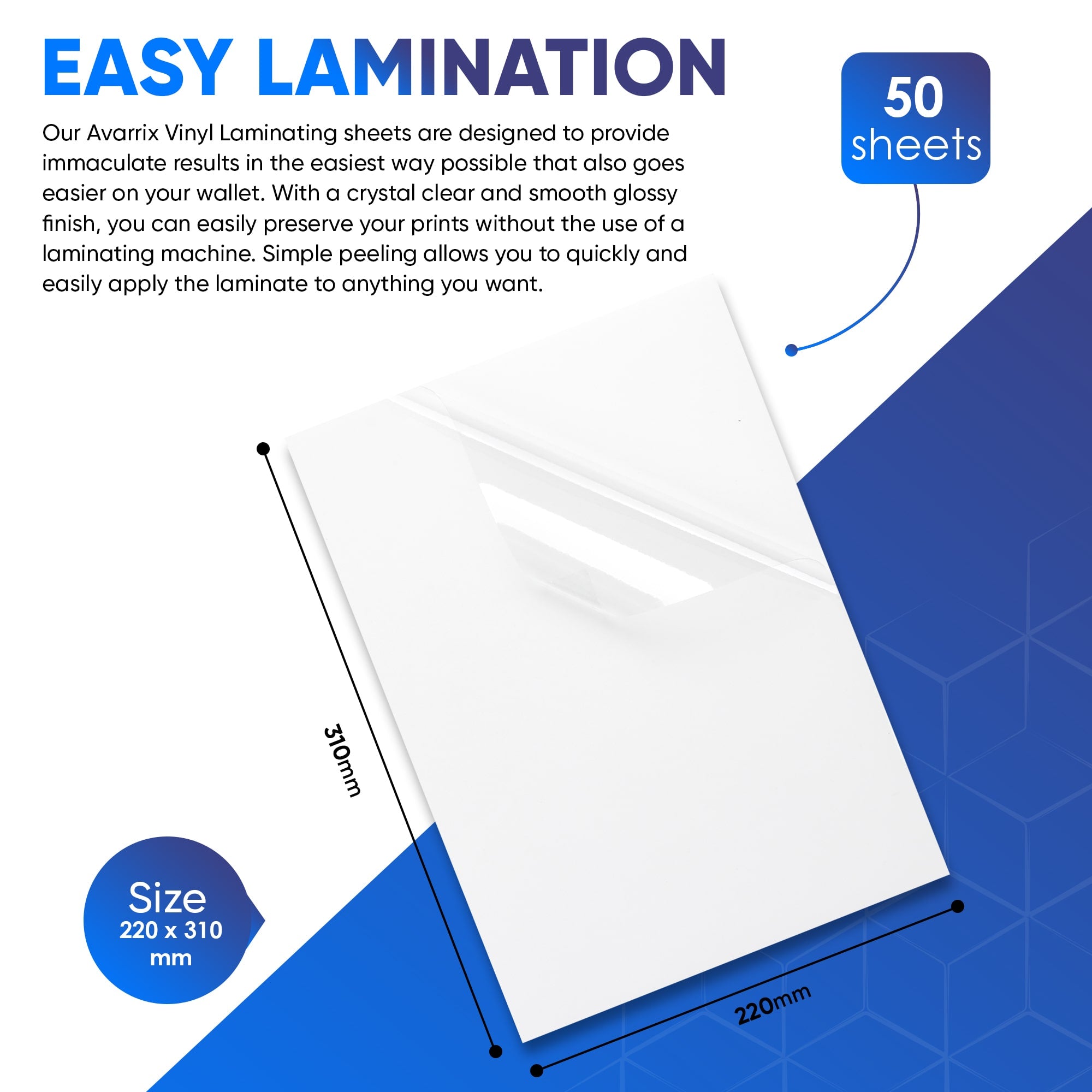 Premium Self Adhesive Laminating Sheets