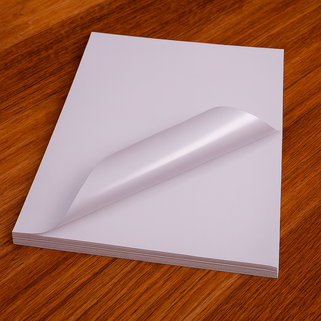 Printable Vinyl Sticker Paper - White Matte - Inkjet & Laser - A4 - 100 Mic