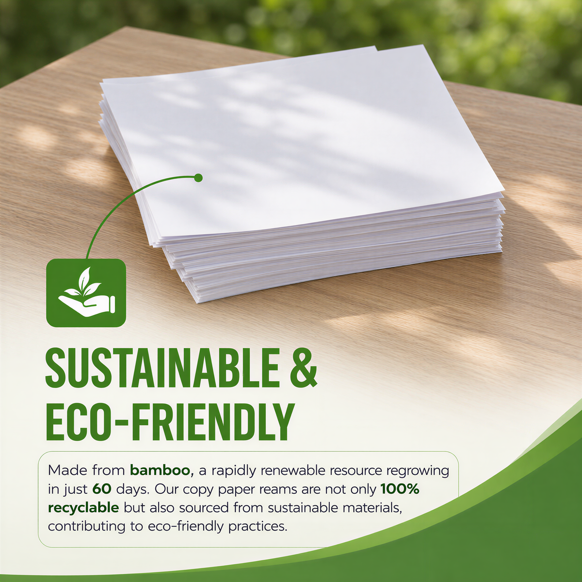 Premium Bamboo Copy Paper - Inkjet & Laser - White Matte - A4 - 80 GSM