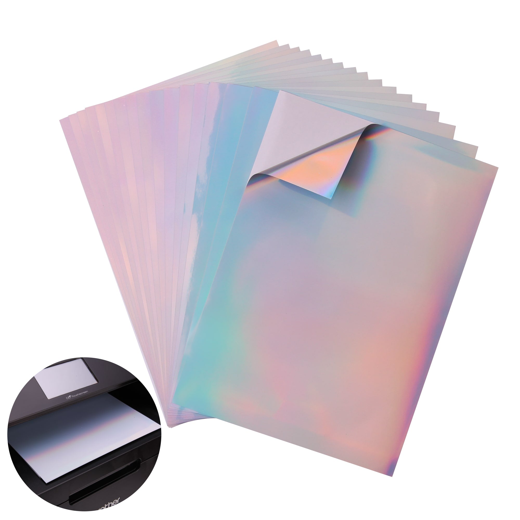 Holographic Sticker Paper For Inkjet & Laser Printer, Printable Vinyl  Sticker Paper, Dries Quickly Sticker Paper  Waterproof,diamond/rainbow/dots/transparent - Temu Denmark