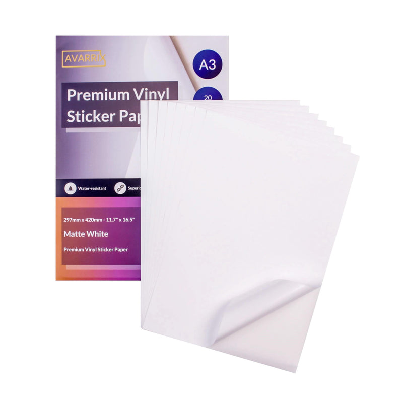 Printable Vinyl Sticker A3 Paper | Vinyl A3 Paper | Avarrix Pty Ltd