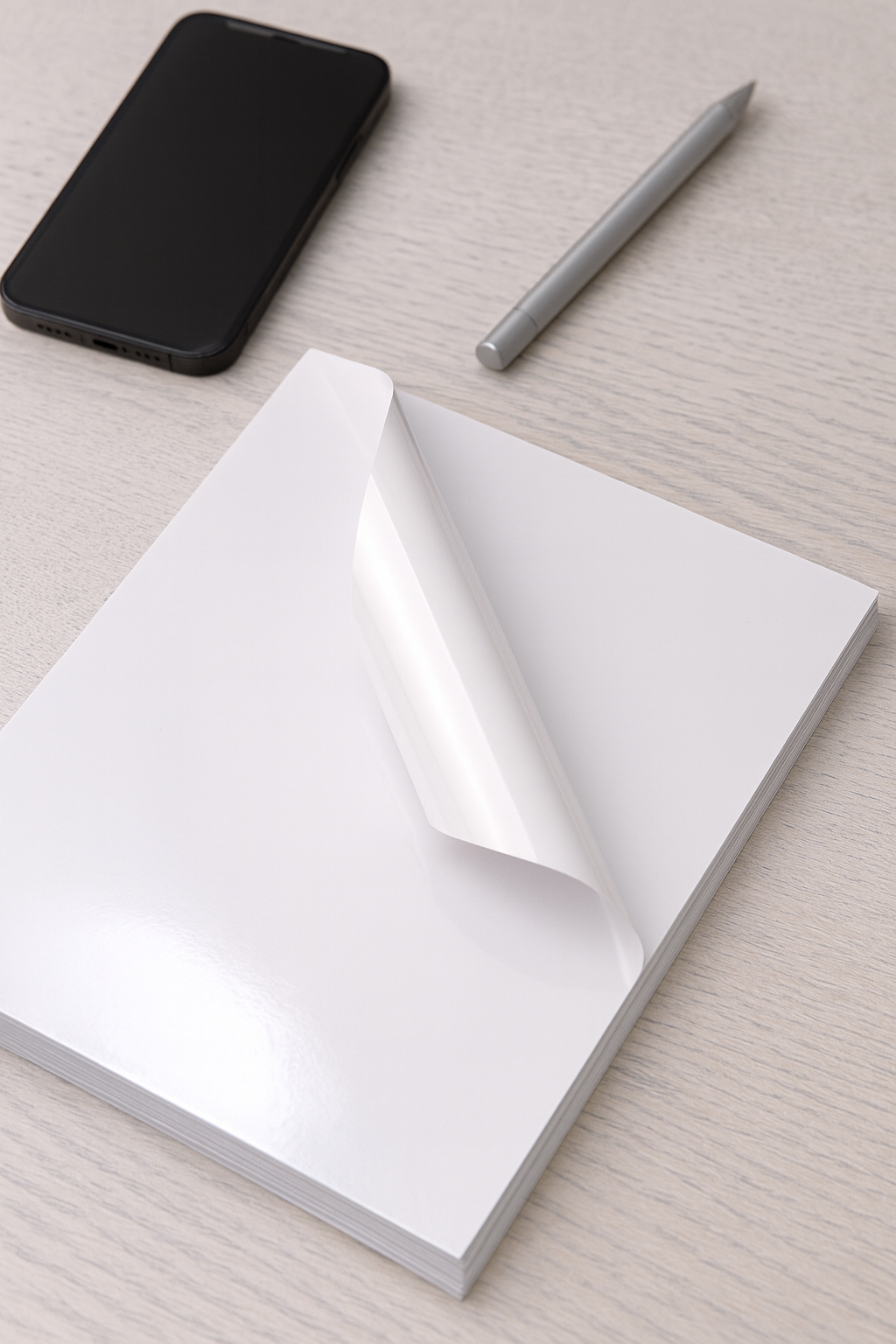 Printable Vinyl Sticker Paper - White Glossy - Inkjet & Laser - A4 - 100 Mic