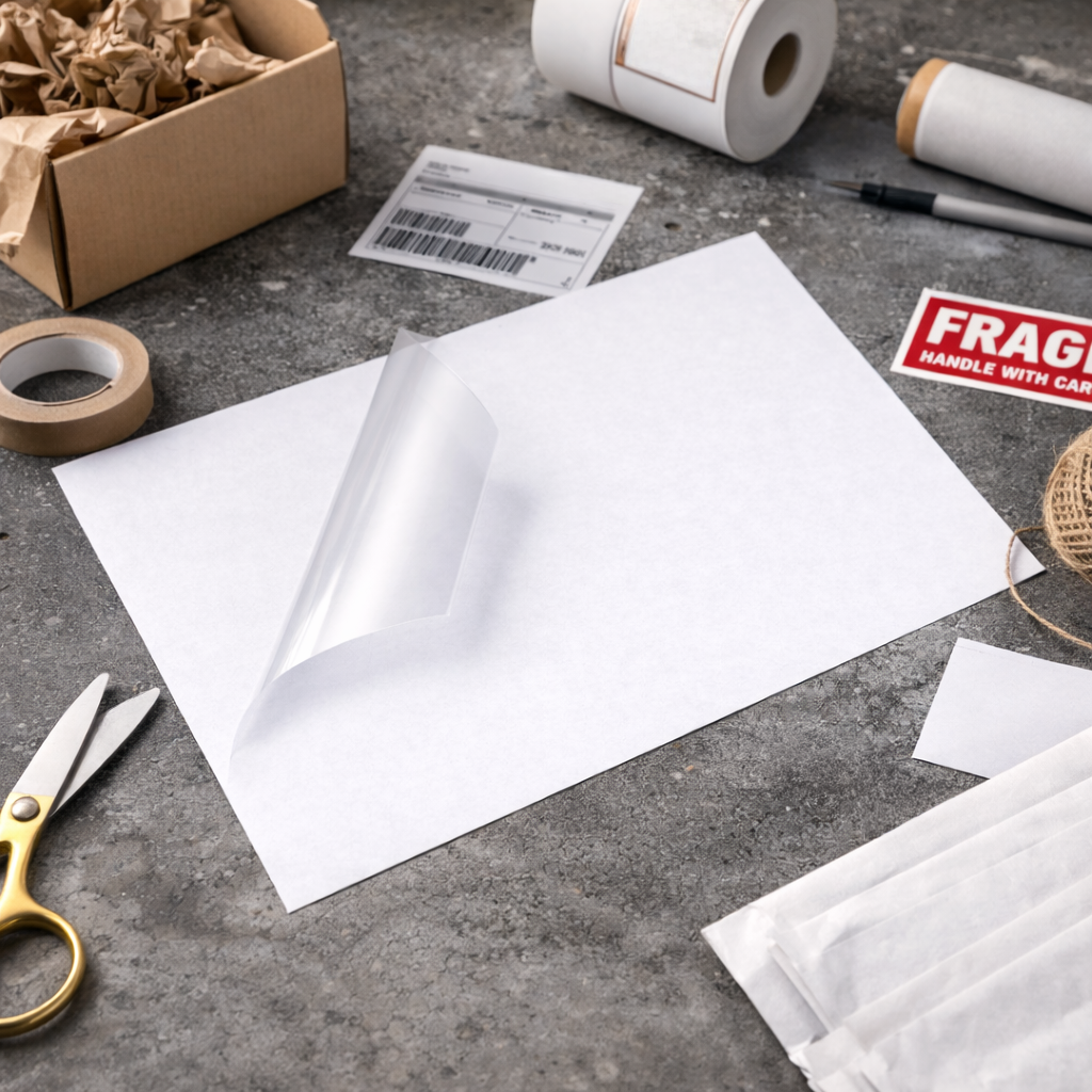 Printable Vinyl Sticker Paper - Frosted Clear Glossy - Inkjet & Laser - A4 - 50 Mic