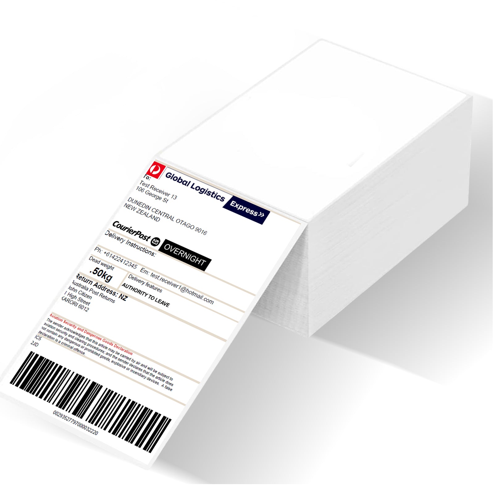 Premium 4"x6" Thermal Shipping Labels – Fanfold – 500 Labels/Pack