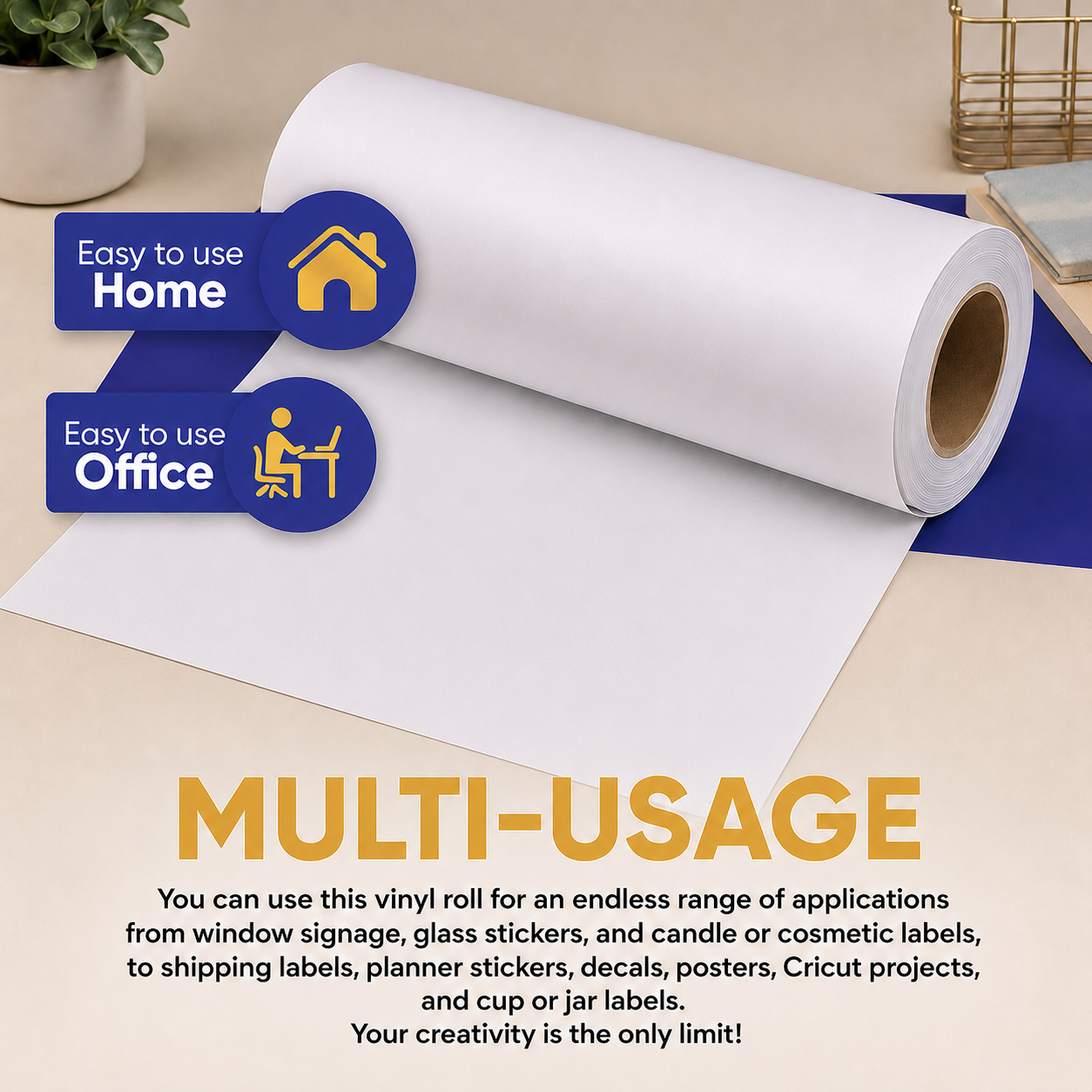 Avarrix 210mm printable vinyl roll suited to home and office multi use printing
