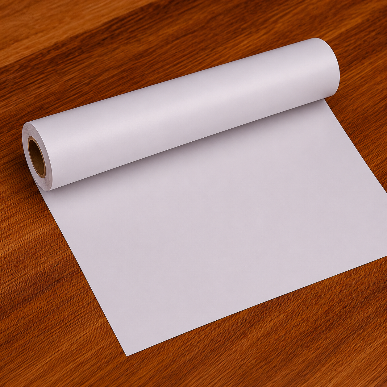 Avarrix 210mm white matte printable vinyl roll, lifestyle image showing roll format