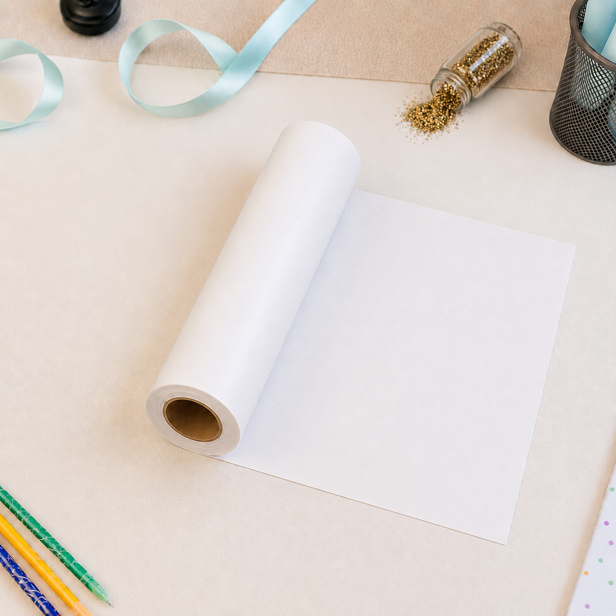 Avarrix white matte printable vinyl roll used for craft projects and custom labels