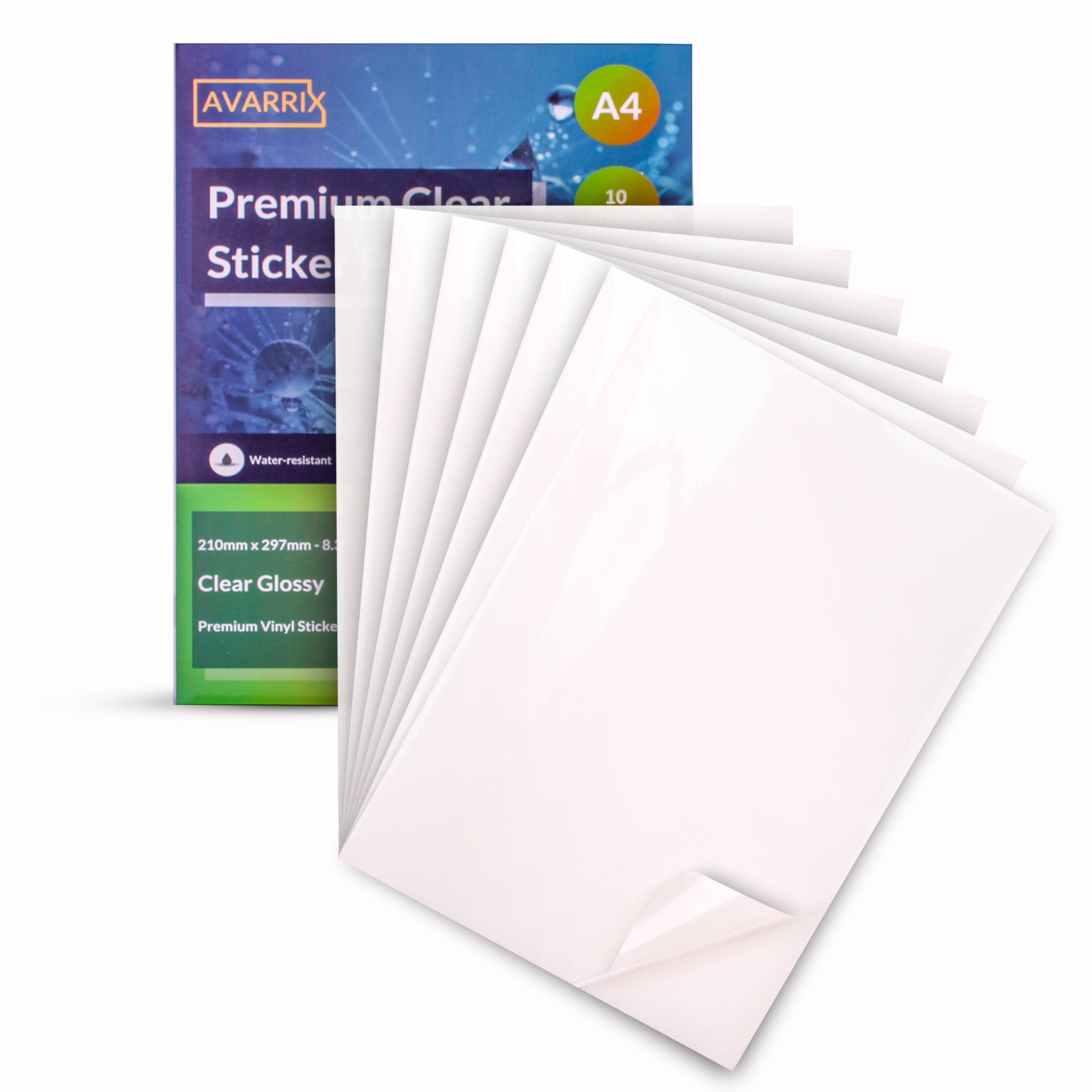 10sheets A4 Vinyl Sticker Paper White Glossy Matter Waterproof