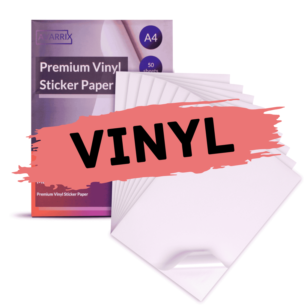 50 Sheets A4 Printable Vinyl Sticker Paper Transparent Vinyl