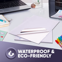 Avarrix Metallic Silver Vinyl Sticker Paper, waterproof and tear-resistant vinyl